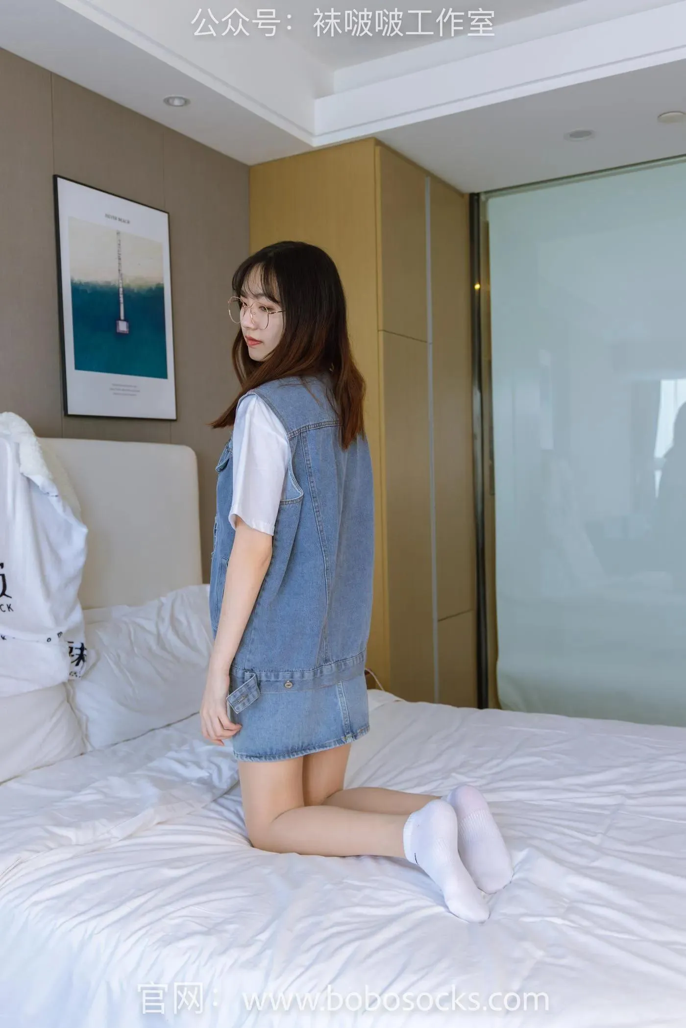 [BoBoSocks袜啵啵]NO.123 小甜豆-板鞋、白棉袜、肉丝 [140P]插图4
